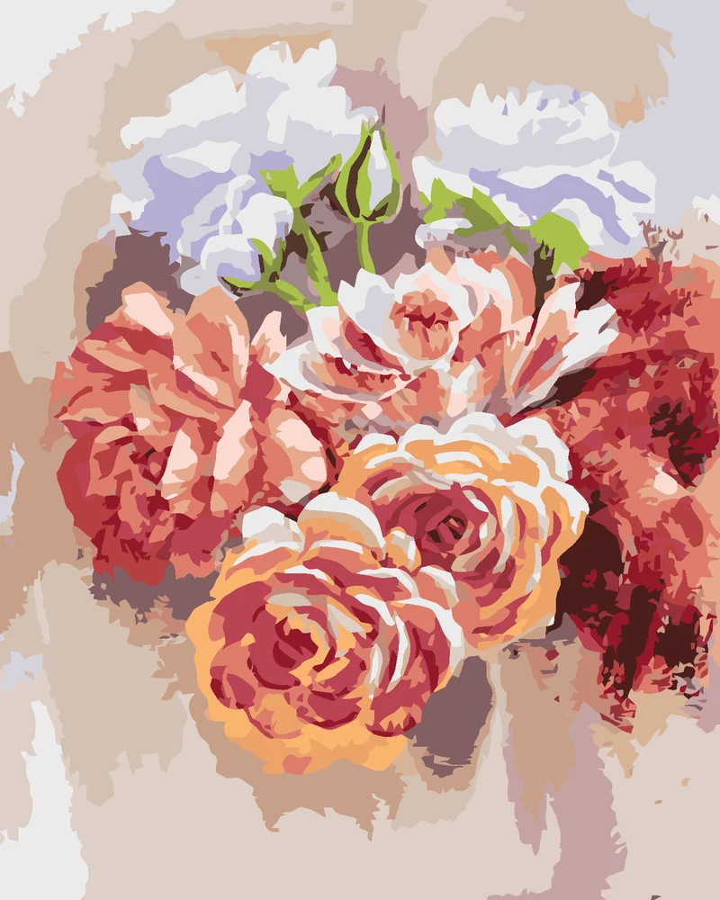 Diamond painting - FRÜHLINGSPFINGSTROSEN