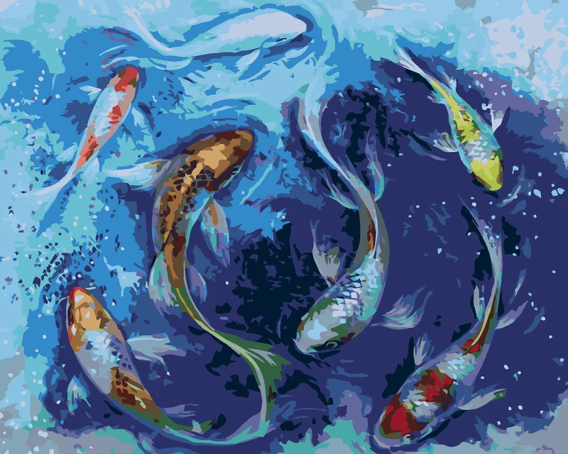 Diamond painting - JAPANISCHE FISCHE