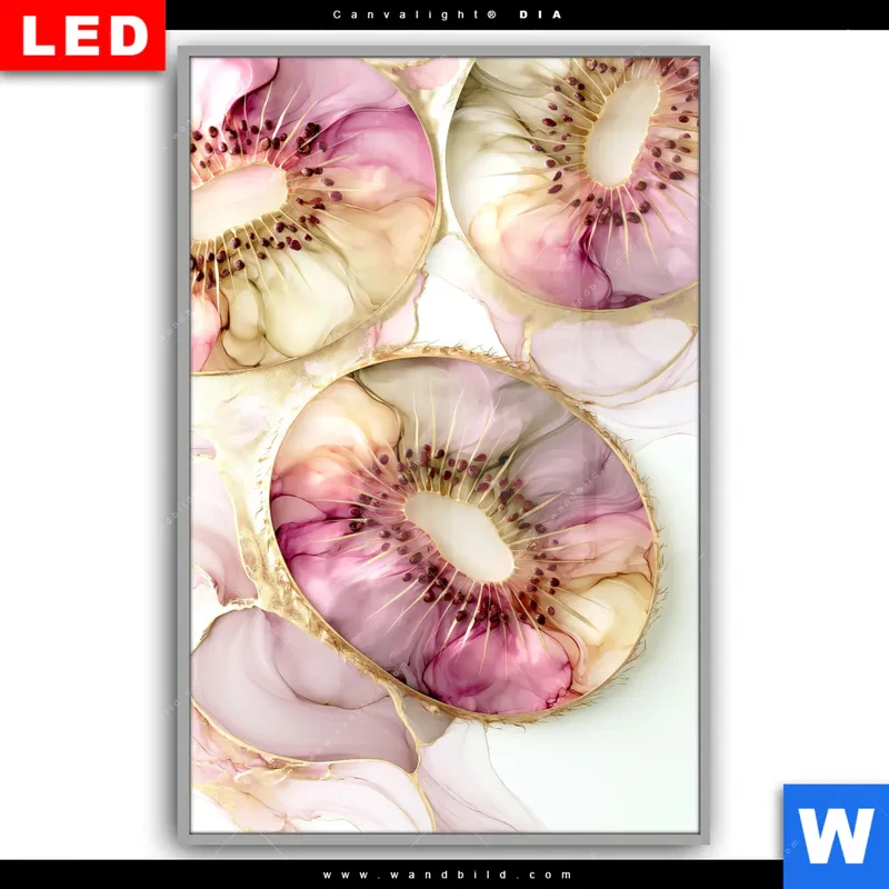 Leuchtbild Acrylglas Canvalight® DIA | Kiwi - Edle Fruchtfantasie | Hochformat