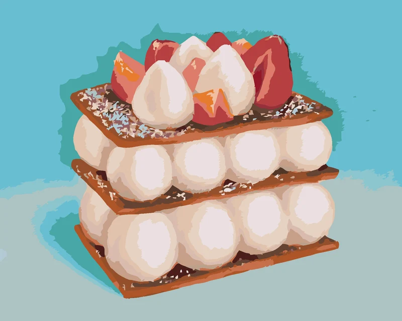 Diamond painting - ERDBEER-DESSERT 2 (MYROSLAVA VOLOSCHUK)