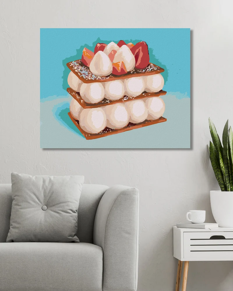 Diamond painting - ERDBEER-DESSERT 2 (MYROSLAVA VOLOSCHUK)