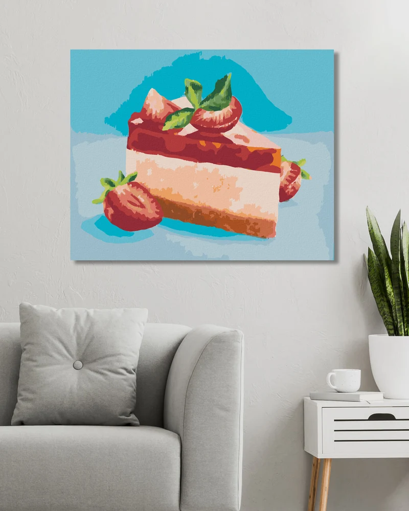 Diamond painting - ERDBEER-KÄSEKUCHEN (MYROSLAVA VOLOSCHUK)