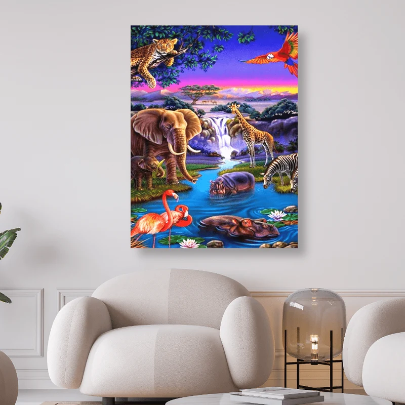 Tiere Afrikas - 5D DIY Diamond Painting
