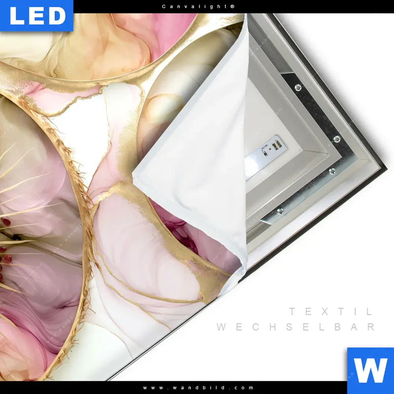 Canvalight® Leuchtbild | Kiwi - Edle Fruchtfantasie | Quadrat