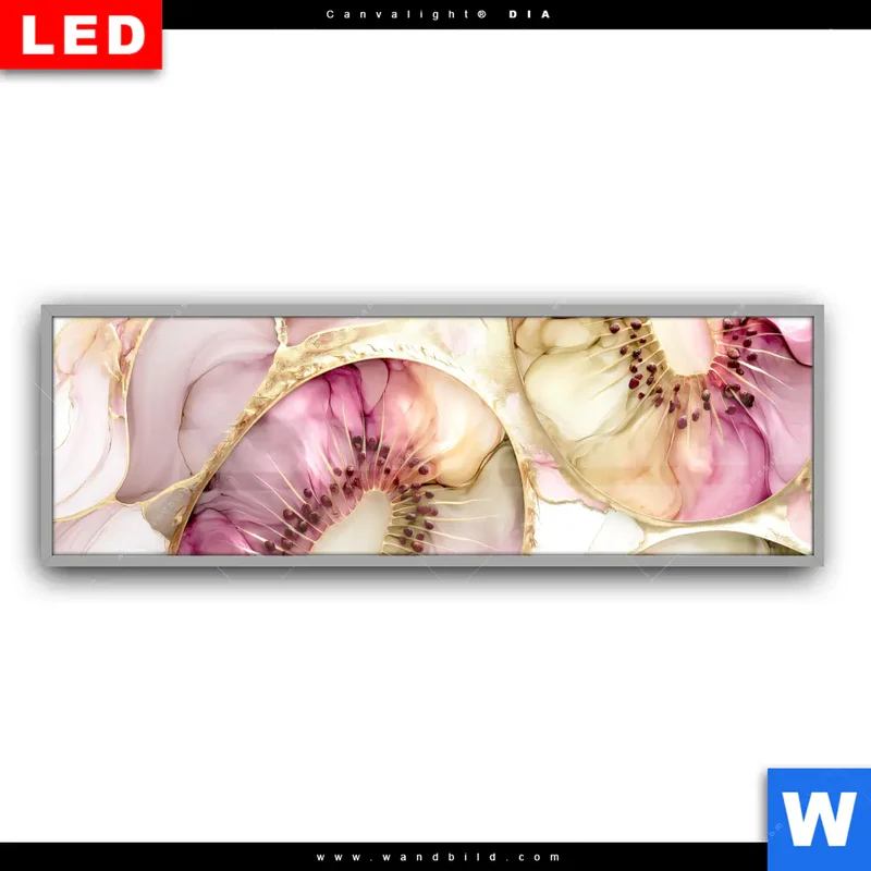 Leuchtbild Acrylglas Canvalight® DIA | Kiwi - Edle Fruchtfantasie | Panorama