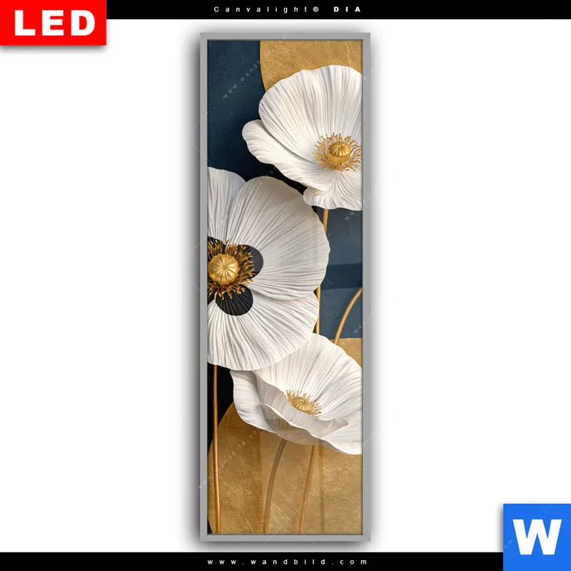 Leuchtbild Acrylglas Canvalight® DIA | Golden Poppies | Schmal