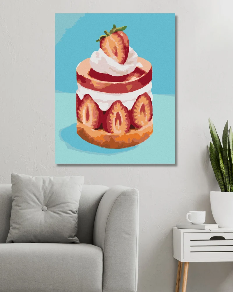 Diamond painting - ERDBEER-DESSERT (MYROSLAVA VOLOSCHUK)