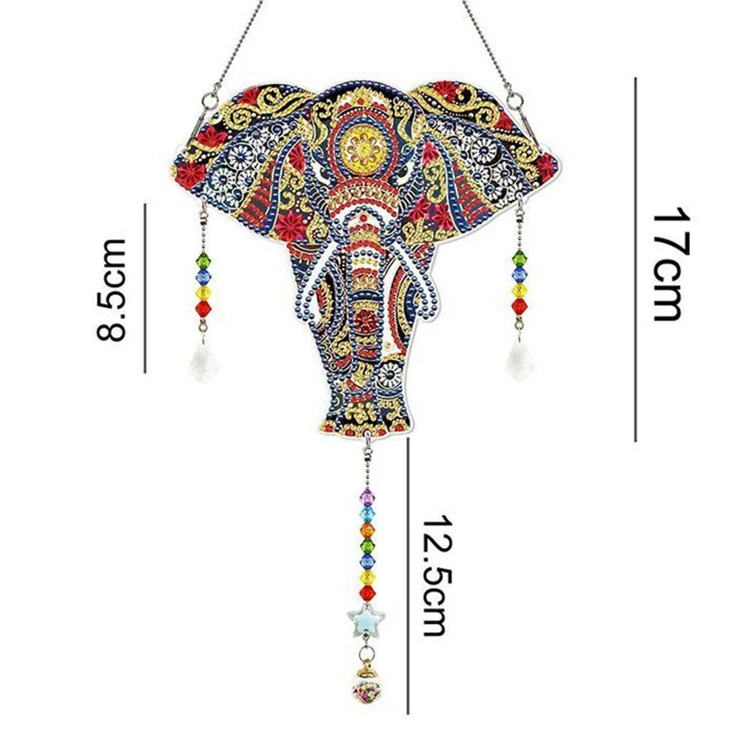 5D Diamond Painting Türanhänger Elefant