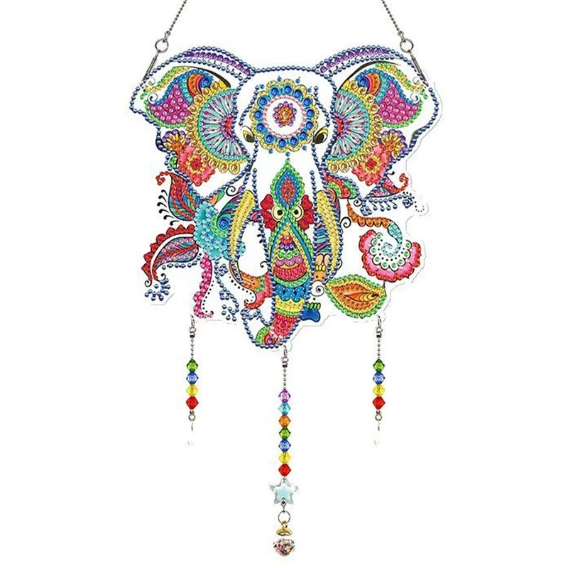 5D Diamond Painting Türanhänger Elefant