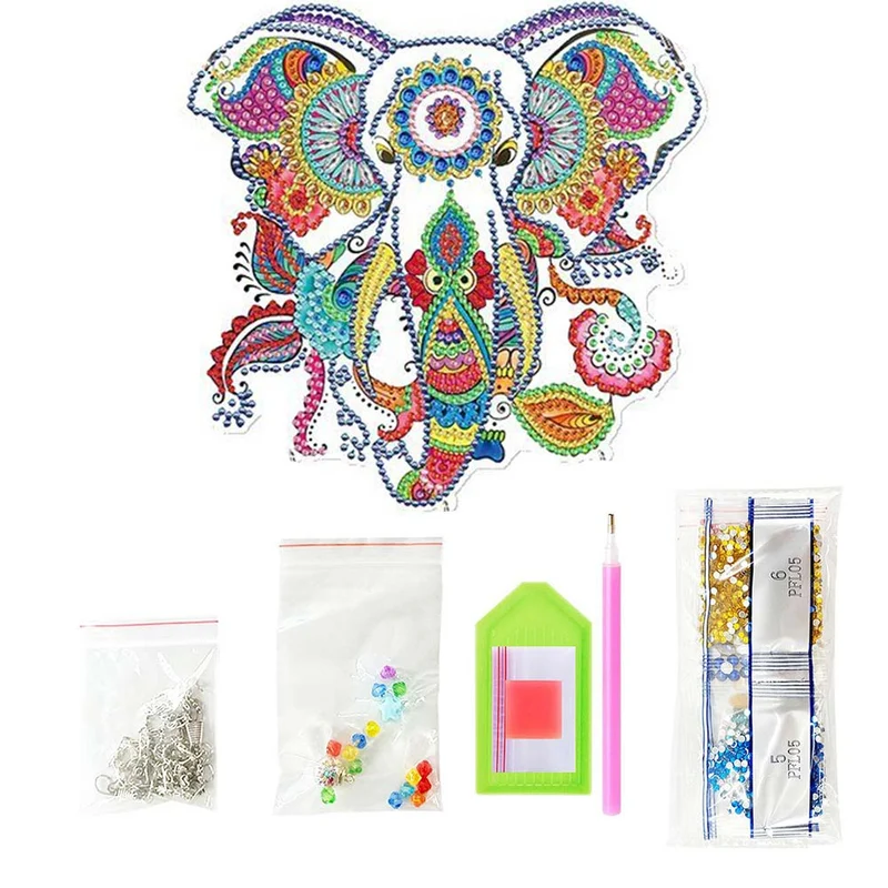 5D Diamond Painting Türanhänger Elefant