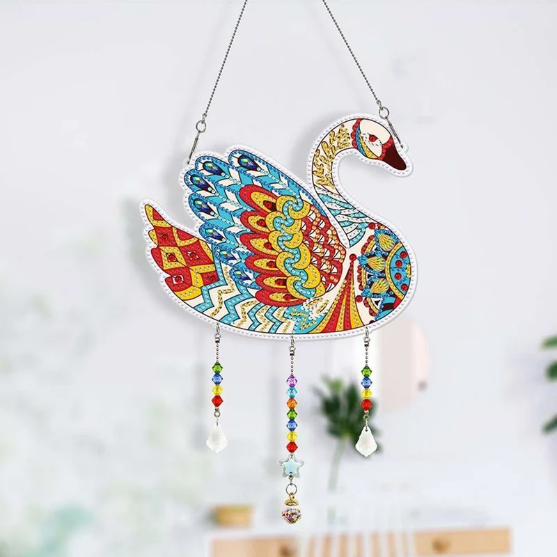 5D Diamond Painting Türanhänger Schwan