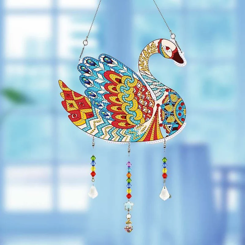 5D Diamond Painting Türanhänger Schwan