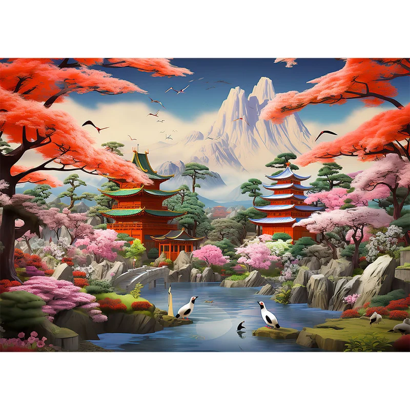 5D Diamond Painting – Chinesischer Garten