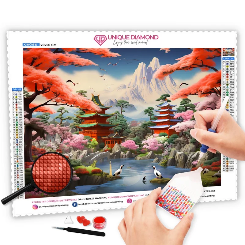 5D Diamond Painting – Chinesischer Garten