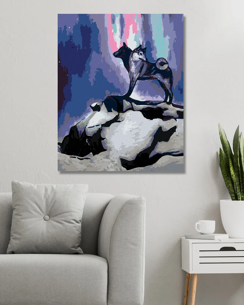 Diamond painting - EIN ZWEIKÖPFIGER WOLF