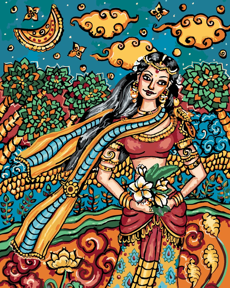 Diamond painting - INDISCHE FRAU