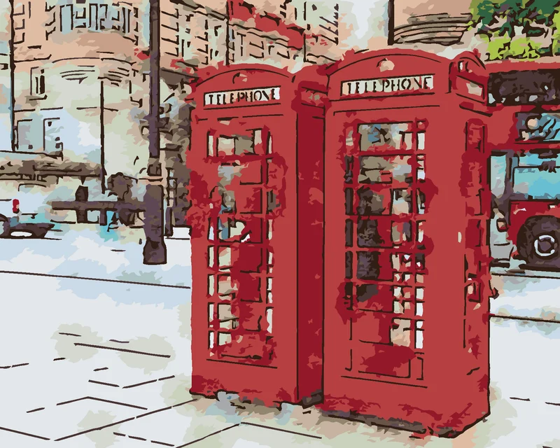 Diamond painting - ZWEI TELEFONZELLEN IN LONDON