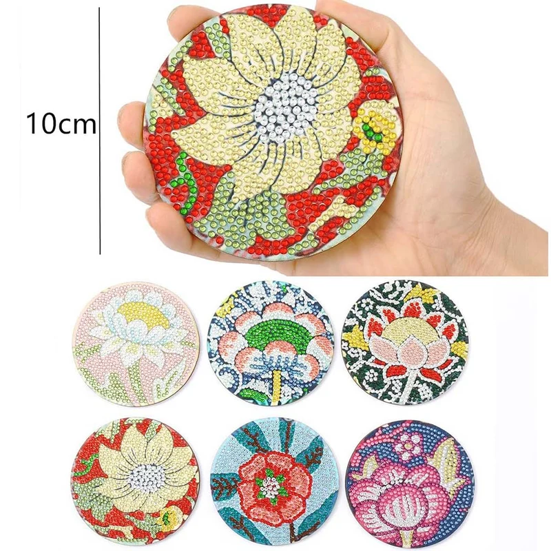 5D Diamond Painting Untersetzer Blumen