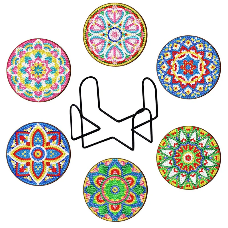 5D Diamond Painting Untersetzer Mandala