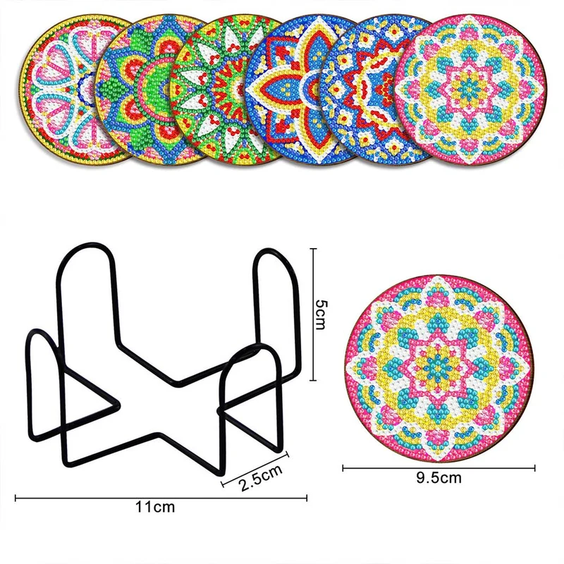 5D Diamond Painting Untersetzer Mandala