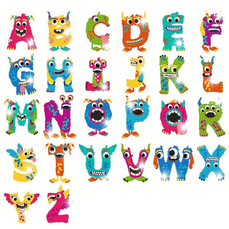 5D Diamond Painting 26 Sticker Buchstaben