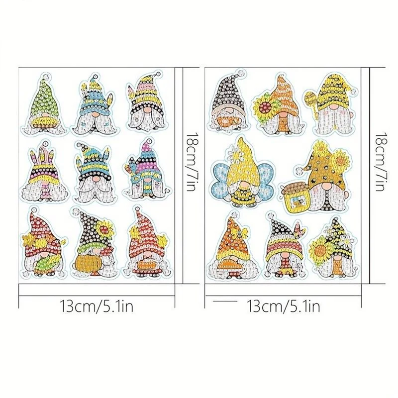 5D Diamond Painting 17 Sticker Wichtel