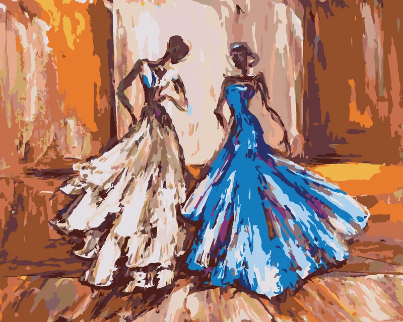 Diamond painting - ZWEI FRAUEN AUF EINEM BALL