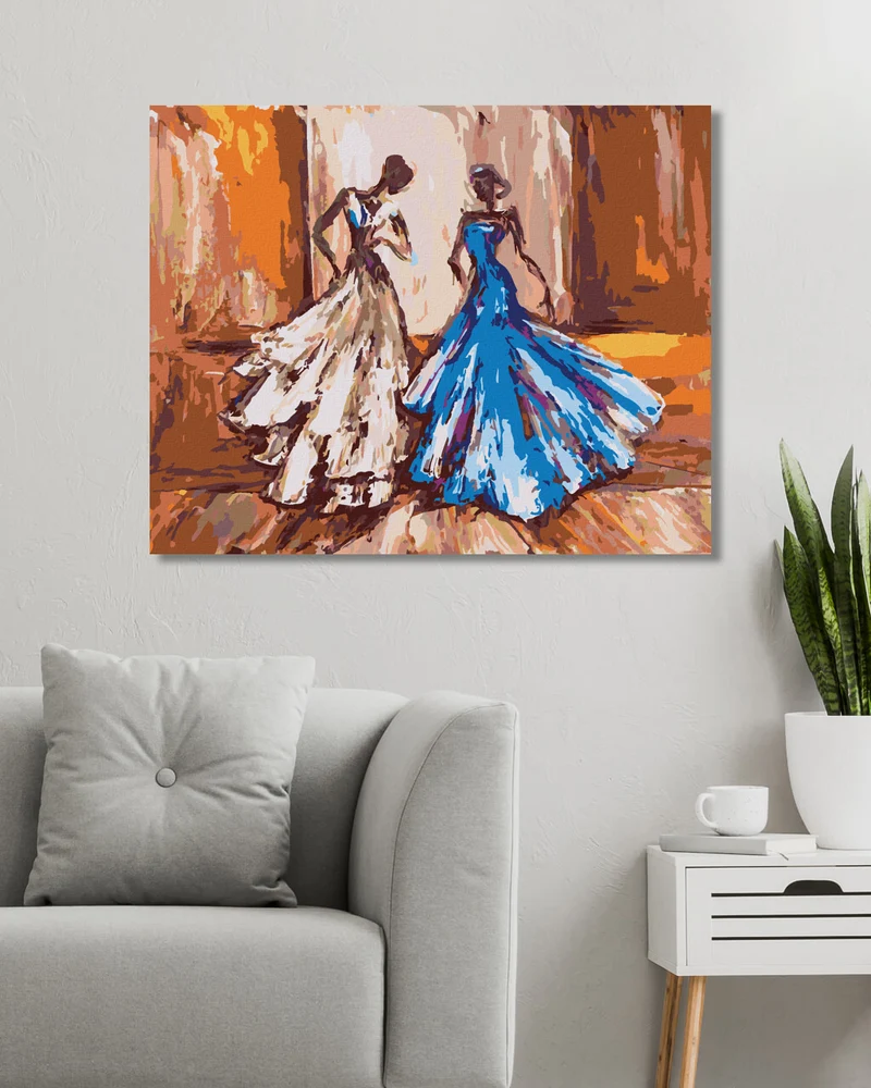 Diamond painting - ZWEI FRAUEN AUF EINEM BALL