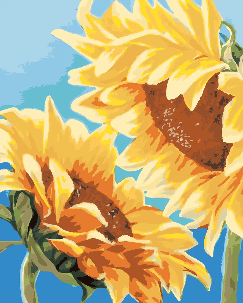 Diamond painting - ZWEI SONNENBLUMEN (MYROSLAVA VOLOSCHUK)