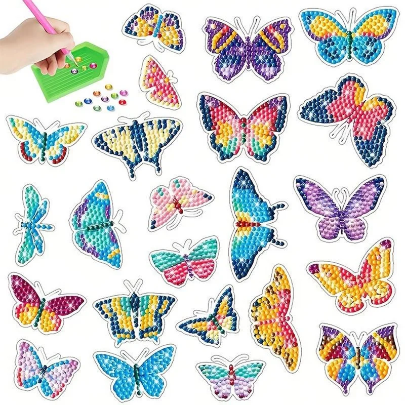 5D Diamond Painting 23 Sticker Schmetterlinge