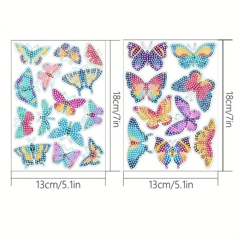 5D Diamond Painting 23 Sticker Schmetterlinge