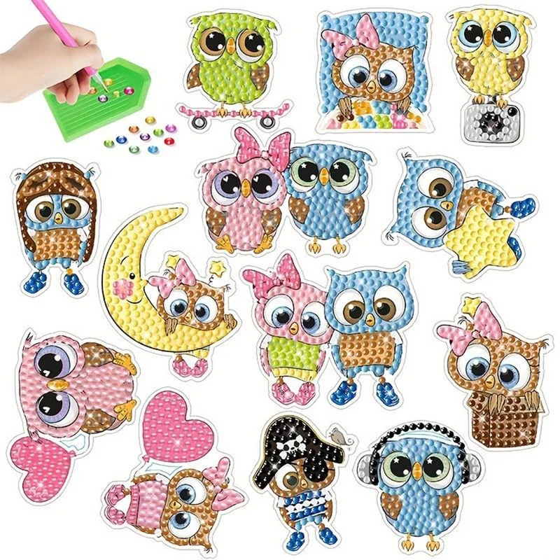 5D Diamond Painting 13 Sticker Eulen