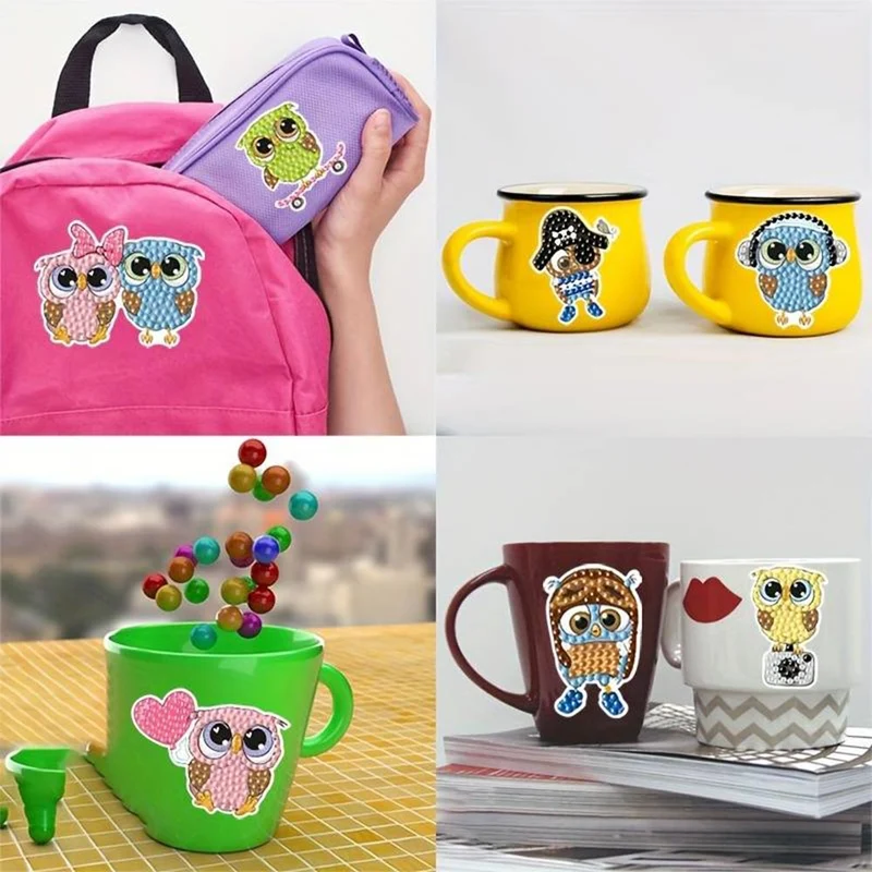 5D Diamond Painting 13 Sticker Eulen