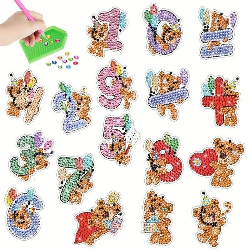 5D Diamond Painting 17 Sticker Zahlen