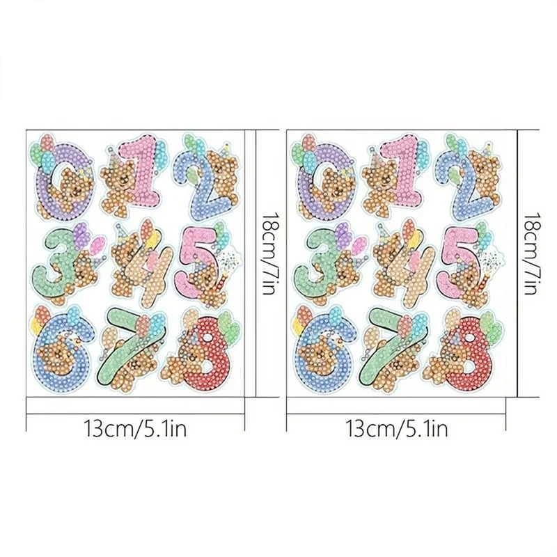 5D Diamond Painting 17 Sticker Zahlen