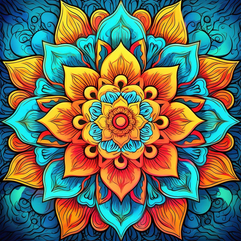 5D Diamond Painting – Mandala Blume