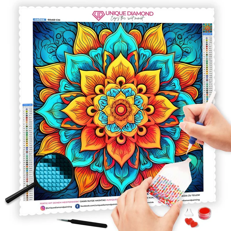 5D Diamond Painting – Mandala Blume