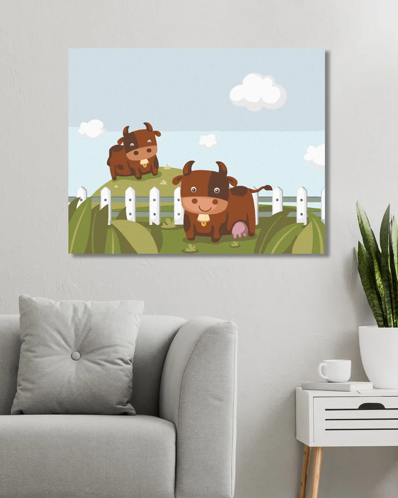 Diamond painting - ZWEI KÜHE AUF DER WEIDE