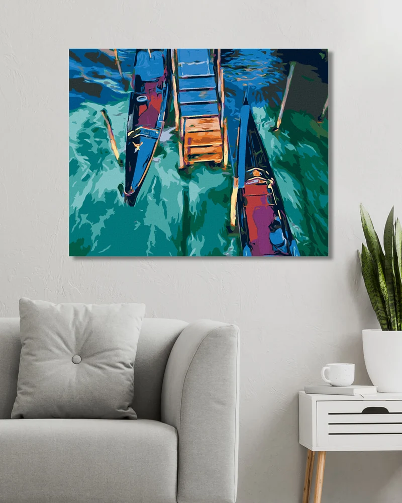 Diamond painting - ZWEI GONDELN AUF DEM VENEZIANISCHEN KANAL