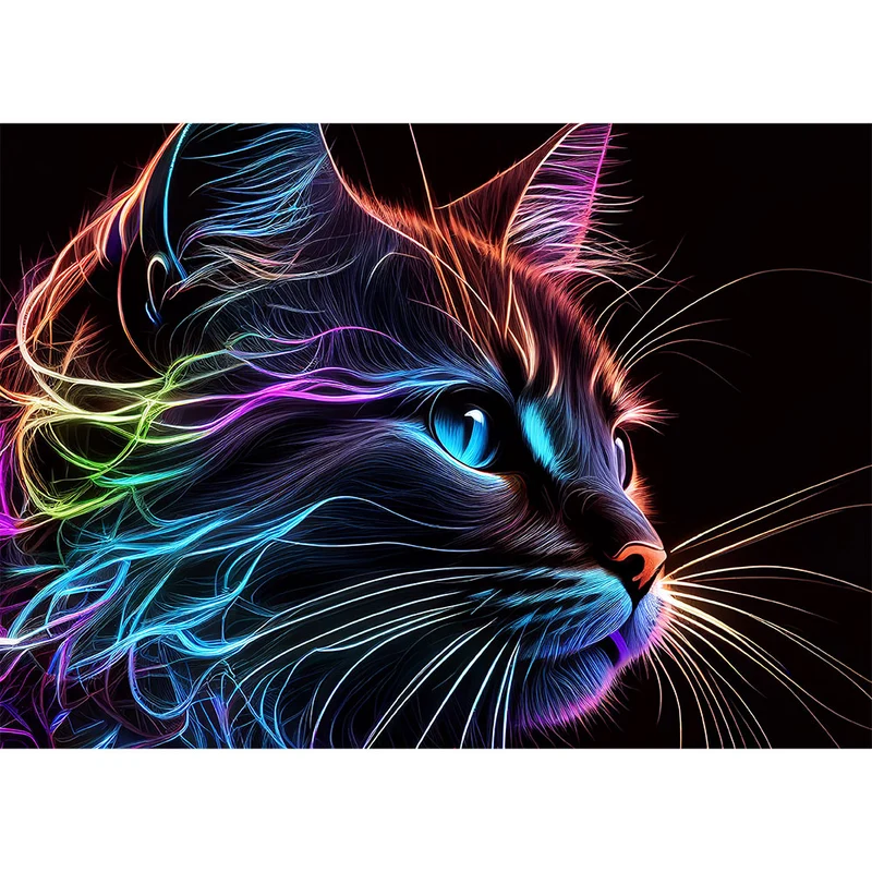 5D Diamond Painting – Abstract Cat