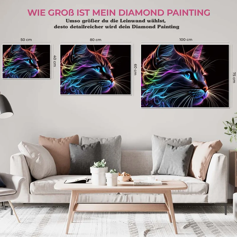 5D Diamond Painting – Abstract Cat