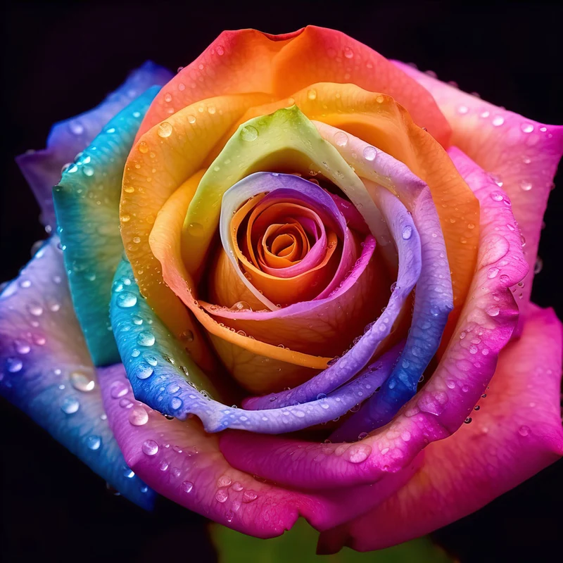 5D Diamond Painting – Farbige Rose