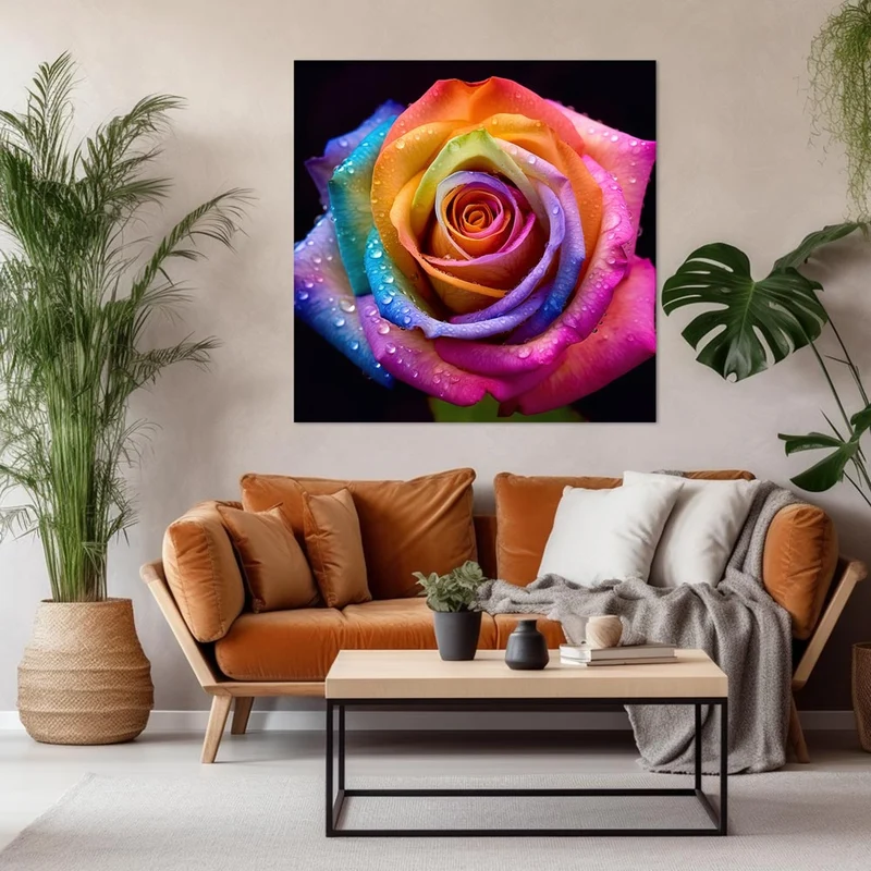5D Diamond Painting – Farbige Rose
