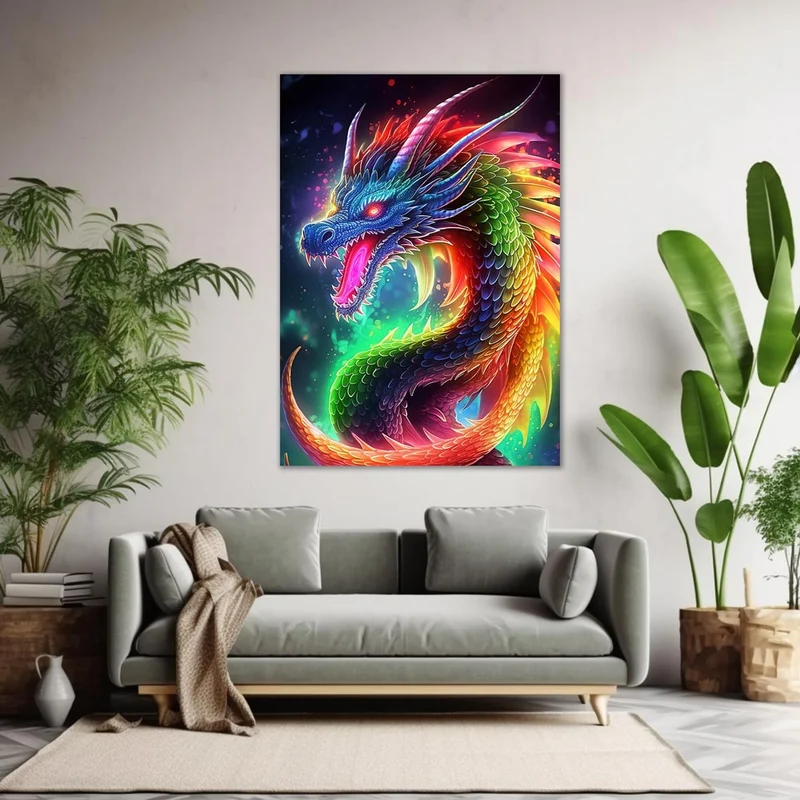 5D Diamond Painting – Colorful Dragon
