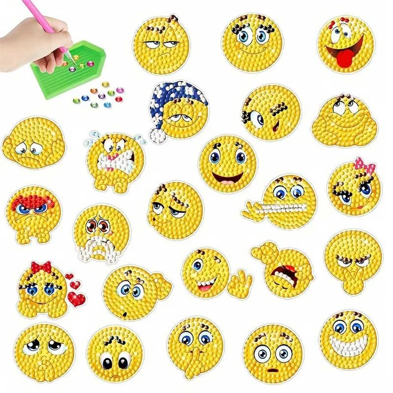 5D Diamond Painting 24 Sticker Emoji
