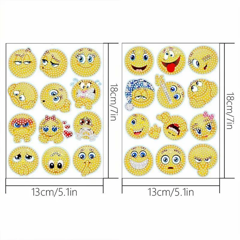 5D Diamond Painting 24 Sticker Emoji