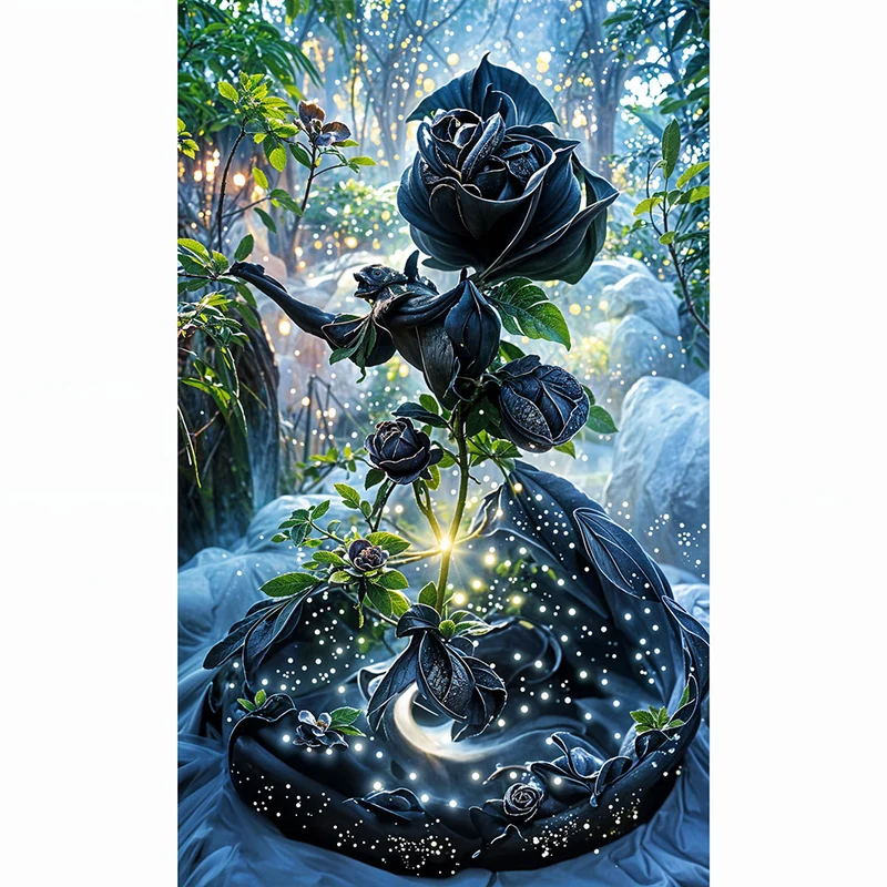 5D Diamond Painting – Schwarze Rose