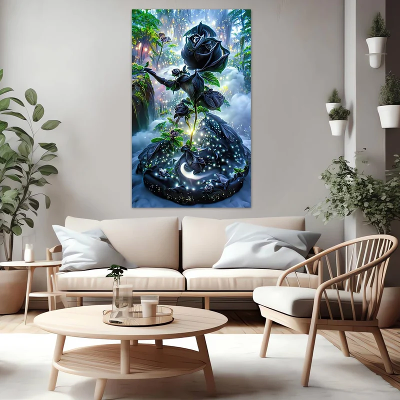 5D Diamond Painting – Schwarze Rose