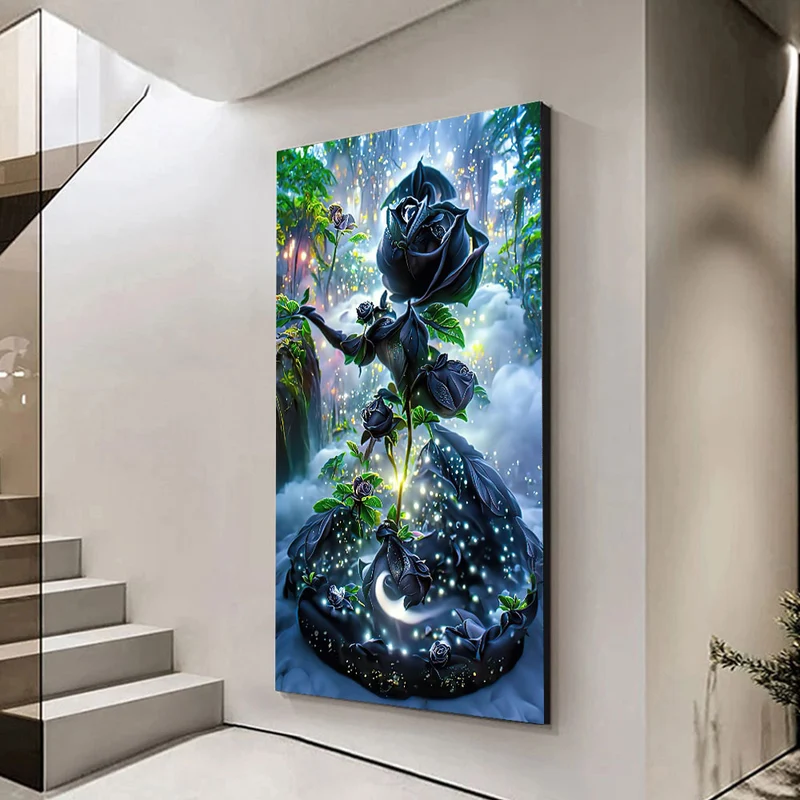 5D Diamond Painting – Schwarze Rose