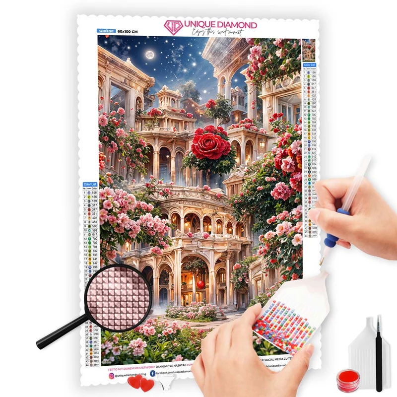 5D Diamond Painting – Rosenparadies